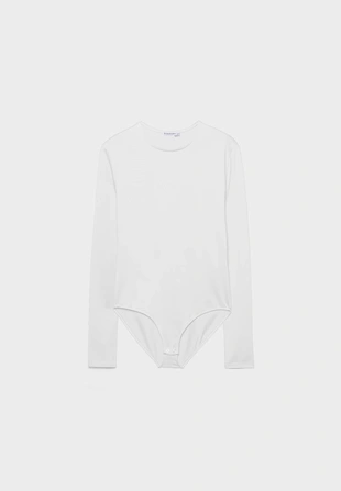 Боди из полиамида с длинными рукавами- Заказать в России