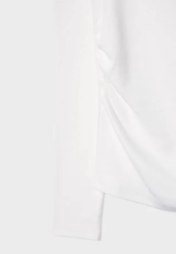 Футболка с длинными рукавами и сборками