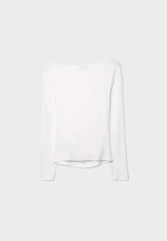 Футболка с длинными рукавами и сборками