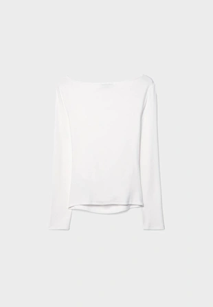 Футболка с длинными рукавами и сборками- Заказать в России