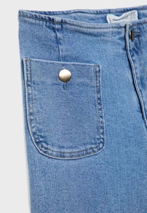 Джинсы D77 в минималистичном стиле с карманами